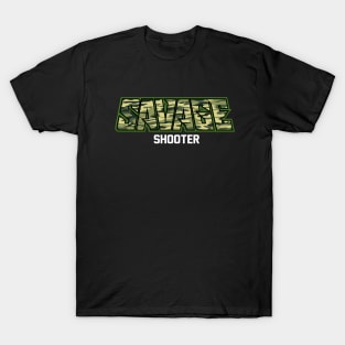 Video Game Sniper "Savage Shooter" Camo Design T-Shirt